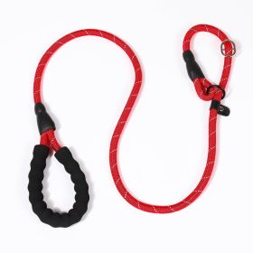 P Chain Pet Hand Holding Rope Reflective Silk Explosion-proof Pet Traction (Option: Red-M Diameter 10mm-1.7M)