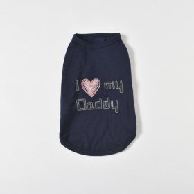 Fashion Personalized Dog Cartoon Vest (Option: Navy Blue-L)