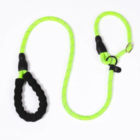 P Chain Pet Hand Holding Rope Reflective Silk Explosion-proof Pet Traction (Option: Green-M Diameter 10mm-2.0M)