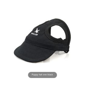 Pet Outdoor Supplies Puppy Peaked Baseball Cap (Option: Black-S)