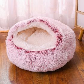 Waterproof Dog Kennel Warm Room Semi Enclosed (Option: Gradual Rose Powder-60cm)