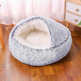 Waterproof Dog Kennel Warm Room Semi Enclosed (Option: Gradient Grey-80cm)