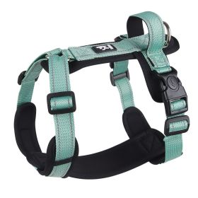 Dog Hand Holding Rope Chest Strap Reflective Vest Explosion-proof Medium Large Dog Pet Traction Dog Leash (Option: Green-L)