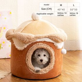 Ice Cream House Dog Pet House Cute (Option: Coffee-M)