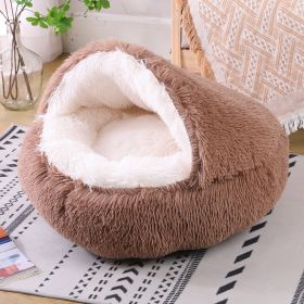 Waterproof Dog Kennel Warm Room Semi Enclosed (Option: Light Coffee Color-35cm)