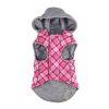 Weekender Dog Sweatshirt Hoodie - Pink and White Plaid Fabric     NEW 2023